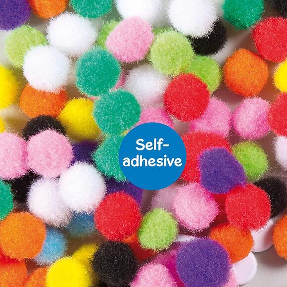Self Adhesive Fuzzy Plush POM POMS - Pack of 200 10mm - Picture 2 of 8